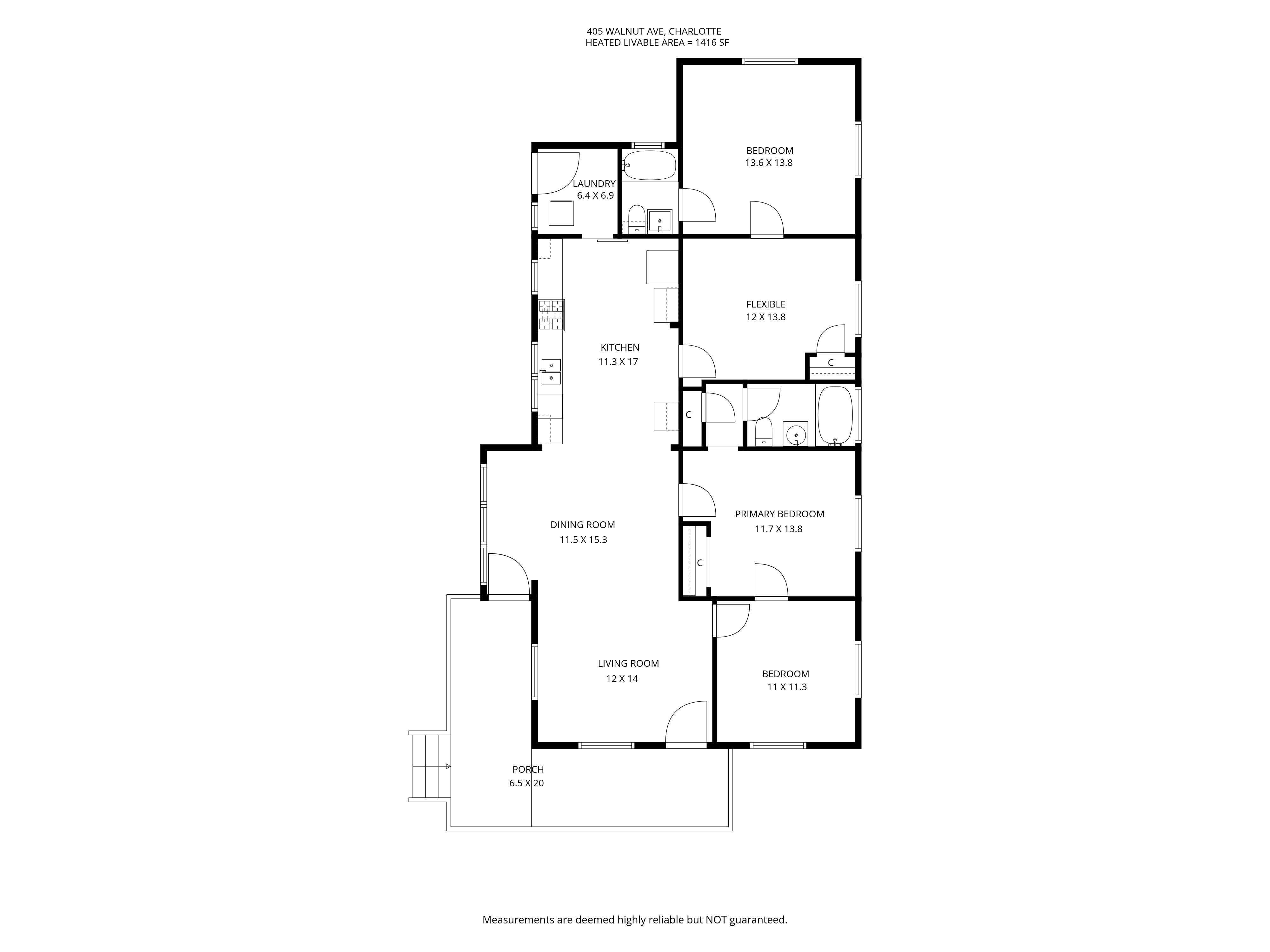 Walnut Avenue floor plan drawing